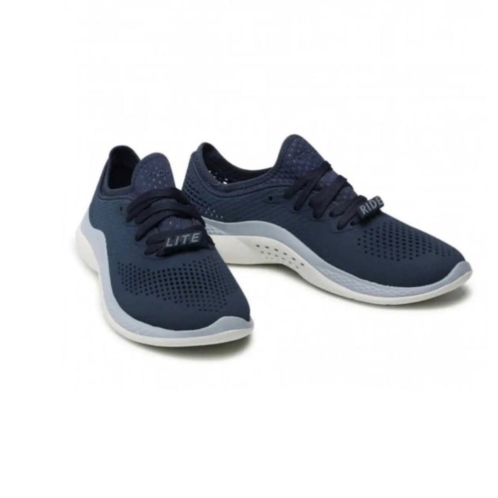 Crocs | LiteRide 360 Pacer Lace Up Sneaker Walking Shoe Navy Blue Mens 12